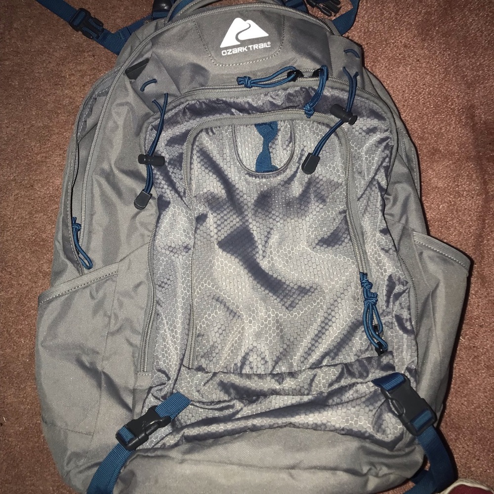 Ozark Trail 36L hiking pack and Headlight forehead band